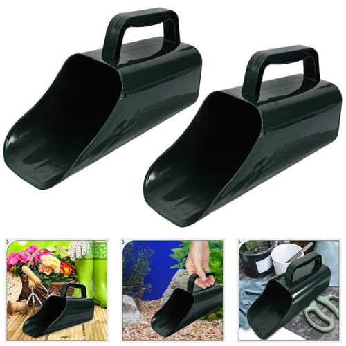 Fish Tank Cleaner Gravel Shovel Set, 2pcs Plastic Aquarium Soil Scoop with Drainage Holes, Handheld Mud and Sediment Removal Tool for Aquarium and Garden Use