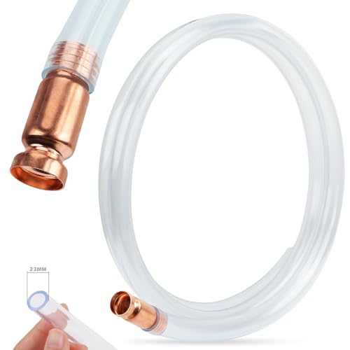 HORUSDY Diesel Mechanical Gas Siphon 10FT Multi-Purpose Super Easy Siphon Pump,3/4" Valve Virgin Grade Tubing Safe - size: 3/4" - 10FT