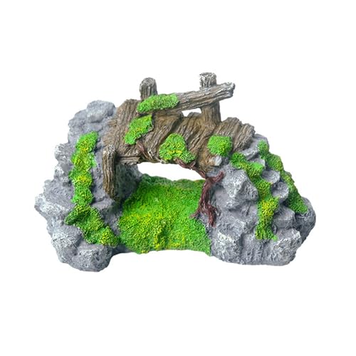 Landscape Bridge Landscape Fish Tanks Decorations for Aquariums Terrarium Shrimp Grass Driftwood Ornaments Artificial Mountain Cave