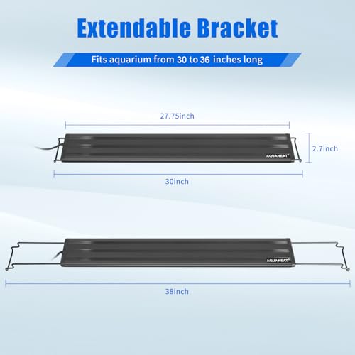 AQUANEAT LED Aquarium Light Full Spectrum for 30 Inch to 38 Inch Fish Tank Light Fresh Water - size: 30"-38"