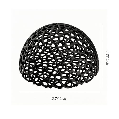 JIJI&ZEZE Anti-Predation Shrimp Hideout Dome, Black Honeycomb Lattice Aquarium Shelter Cave, Breeding & Molting Hideaway for Small Fish, Shrimp Fry, Fish Tank Decor Ornament