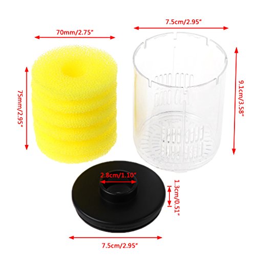 Replacement Sponges Clear Box for Aquarium Sponge Biochemical Filter Accessories for Quiet Filter