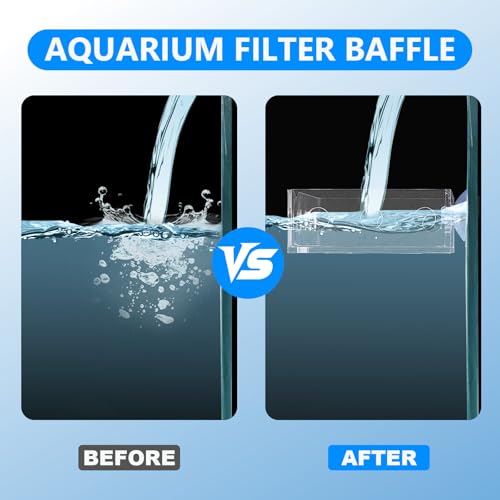 Aquarium Filter Baffle with Suction Cup, ABS Fish Tank Filter Flow Controller, Square Slow Flow Fish Tank Accessory for Betta Fish Shrimp Tanks (Clear) - size: Clear 5.5×3 Inch