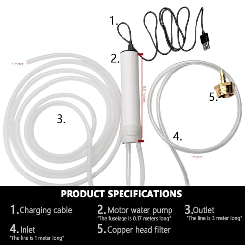 Rechargeable Mini Portable Water Pump Multifunctional Automatic simple fish tank water exchanger, floor, balcony water pump