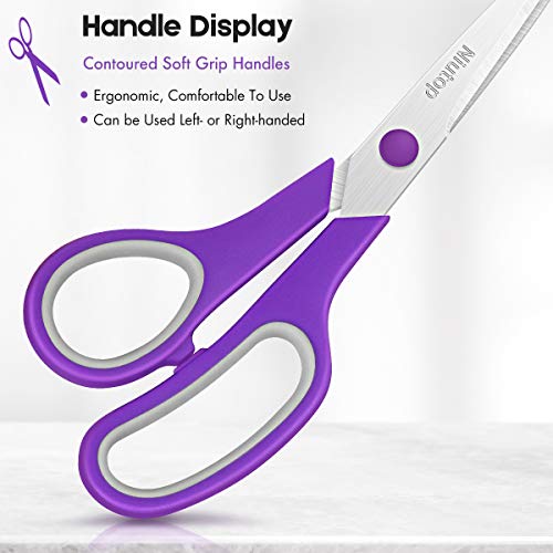 Scissors Bulk Set of 40-Pack, Niutop 8" Multipurpose Sharp Sewing Craft Fabric Scissors for Office Home High/Middle School Student Office Teacher Art Supplies, Soft Comfort-Grip Right/Left Handles - color: 40 Packs