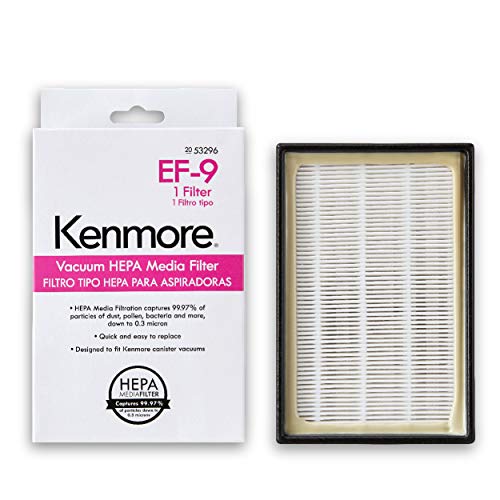 Kenmore 53296 EF-9 Media Vacuum Cleaner Exhaust Filter for Upright and Canister Vacuums, White - size: (Pack of 1)