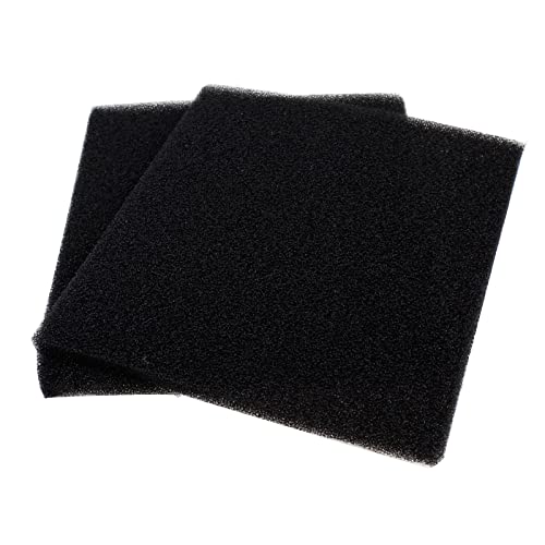 AQUANEAT 2 Pack Aquarium Bio Sponge Filter Media Pad Cut-to-Size Open Cell Foam Sheet for Fish Tank Sump (9" x 9" x 0.5") Black - size: 9" x 9" x 0.5"