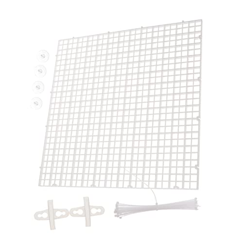 UKCOCO 1set Fish Tank Divider Grid Isolation Board Easy to Install Aquarium Supplies Includes Clips and Cable Ties for Breeding and Isolation Needs