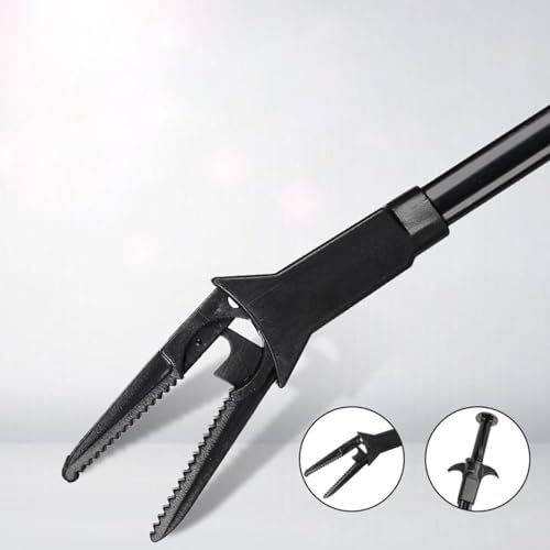 19.7" Aquarium Feeding Tongs with Pull Claw – Ergonomic Plastic Fish Tank Tool for Gravel Cleaning, Plant Placement, Freshwater/Saltwater Tanks & Ponds (Rustproof, Non-Slip Handle)