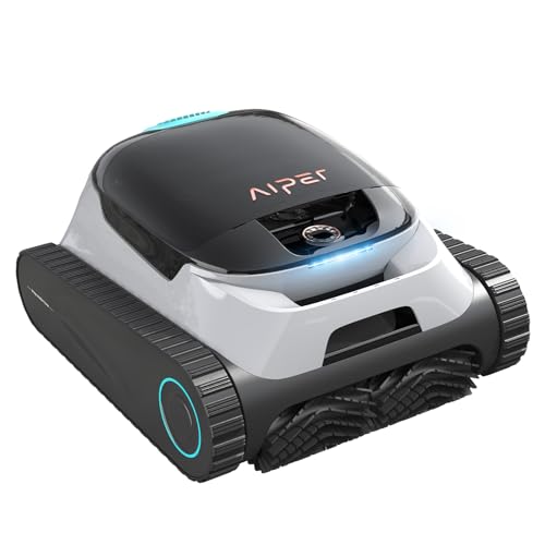 Aiper Scuba S1 Robotic Pool Cleaner, Wall & Waterline Cleaning, Cordless Pool Robot with 4 Modes, Smarter Navigation with High-Precision Sensors（Renewed） - color: White