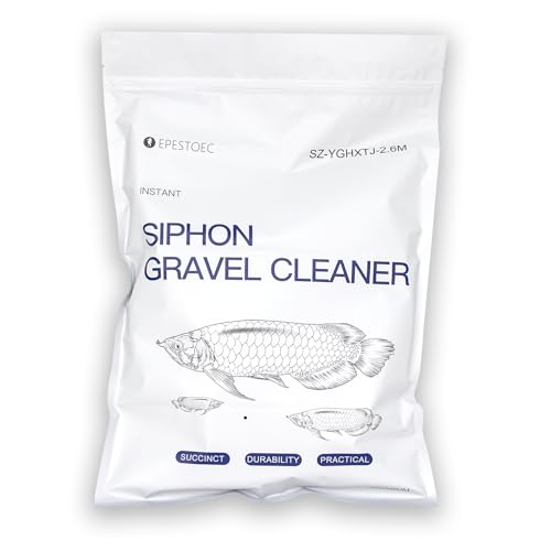 Fish Tank Cleaning Essentials: 8.5ft Aquarium Vacuum, Gravel Vacuum, and Siphon Pump for a Spotless Aquarium