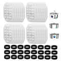 48 Pack 3.2L Cat Water Fountain Filters,Pet Fountain Filter Replacement Compatible With Rellaty & Neareal Stainless Steel 108oz/3.2L Pet Water Fountains (24 Filters/24 Sponges)