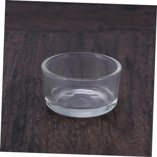 Totority Clear Glass Reptile Feeder Bowl Durable Round Dish for Fish and Reptile Food Smooth Design for Tank Aesthetics Feeding for Lizards and Shrimp