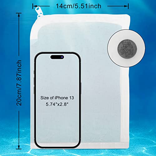 Segarty Aquarium Filter Bags High Flow, 10 Pack 0.15mm Mesh Bag 7.7 x 6 Inch Reusable White Nylon Media Net Bags with Plastic Zipper for Bio Balls, Ceramic Rings, Activated Carbon, Charcoal, Fish Tank - color: extra fine mesh（white）, size: 7.7" x 6"