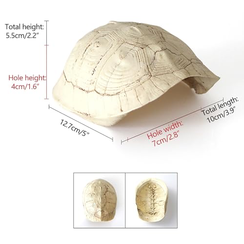 Reptile Breeding Box Shelter Terrarium Hideout Hide Caves Climbing Platform Resin Turtle Shell Habitat Decor