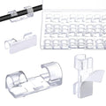 40 Pcs Clear Cable Clips, Adhesive Cable Clips Wire Holders Under Desk Electric Wires Cord Organizer with Cables Management Clip for Wall Car Ethernet LED Light Clip