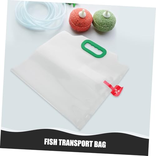 Holibanna 4Pcs Fish Survival Bag with Oxygenation System Transparent Design for Easy Monitoring Portable Handheld Bag for Safe Fish Fry Transport and Shipping