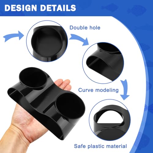Aquarium Underground Tunnel Cave Two Hole Viewing Fish & Shrimp Under Gravel Tunnel Fish Tank Decor Decoration Hideout Interest with Simple Design