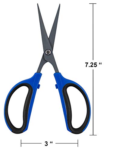 Happy Hydro Trimming Scissors - Straight Tip - 60mm Teflon Blades - Ergonomic Comfort Grip Handles