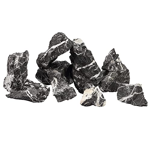 LANDEN Natural Tonwa Stones Slate Stones for Aquariums Terrariums, Paludarium,Vivariums, Reptile and Amphibian Enclosures (17lbs, 2 to 8 inches) - size: 02 Tonwa Stones(2-8inch,17lbs)