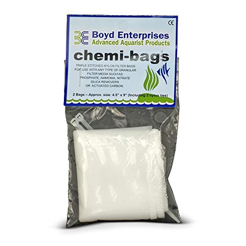 ABE16720 2-Pack Chemi-Bags with Ties for Aquarium