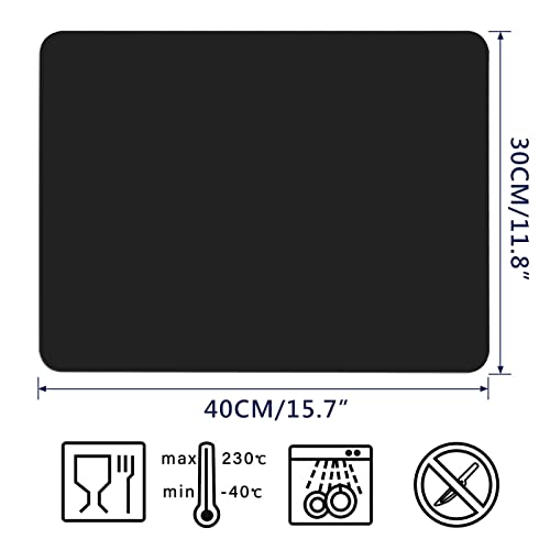 Gartful 2 Pack Silicone Crafting Mats, 15.7" x 11.8" Silicone Mat for Crafts, Large Heat Resistant Sheet for Jewelry Casting, Epoxy Resin, Painting, Counter Table Protector, Placemat, Nonstick, Black - color: Black, size: 2pcs - 15.7 x 11.8 inches