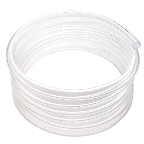 1’’ ID × 1-1/4’’ OD - 50 ft Clear Plastic Vinyl Tubing, Flexible PVC Hose Lightweight BPA Free and Non-Toxic vinyl Tube for Transfer Water Air Oil - size: 1’‘, style: 50 feet