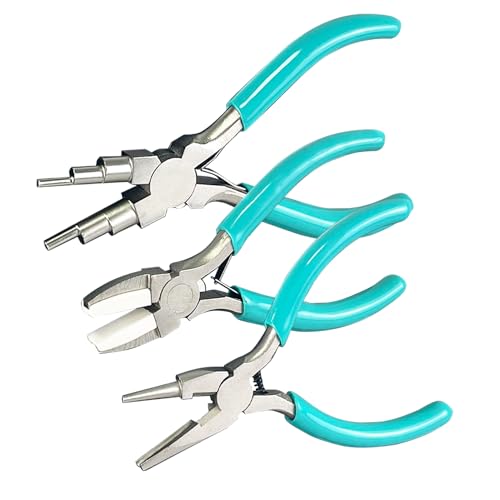 C&T 3-Piece Jewelry Pliers Set, Jewelry Making Tools Kit, Micro Jewelry Plier, Jewelry Making Supplies, Pliers set for jewellery making bead winding and shaping wire DIY Crafts - style: 3PC