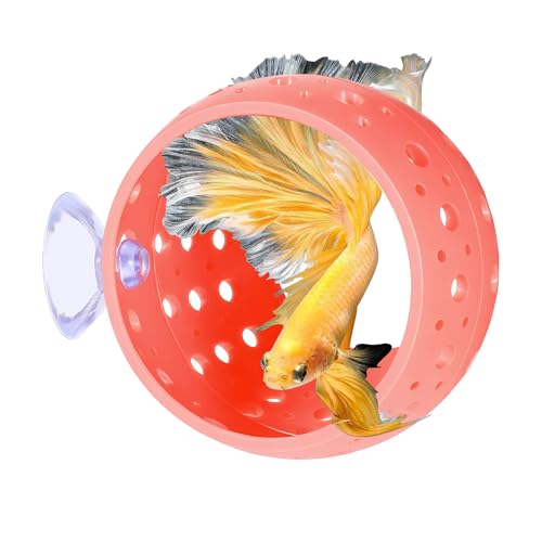 Betta Bulb Hide, Betta Tunnel Shrimp Cave Aquarium Fish Hideout with Suction Cup Aquarium Cave Decor for Shrimp, Guppies Guppy Hiding Resting (Pink)