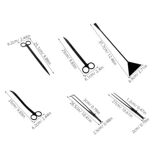 POPETPOP 1 Set Aquascaping Scissors Tweezers Spatula Precision Trimmer Easy Maintenance of Aquatic Plants Fish Tanks