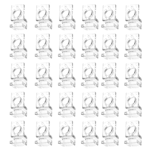 30 Pieces Aquarium Lid Clips for Rimless Aquariums Aquarium Accessories Hose Fixing Clips Aquarium Lid Support Stand Clamps, for 6mm