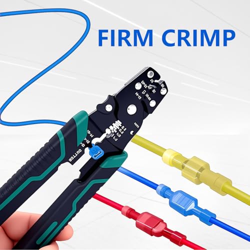 16-14 AWG Nylon Male and Female Spade Connectors Insulated Blue Quick Disconnect Wire Connector Spade Crimp Terminals (Pack of 80Pcs)