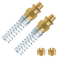 Brass DOT Air Brake Hose End Fitting, Dazakoot 3/8” Hose x 3/8” Male Connector with Spring Guard, 2 Pack Air Brake Hoses Fitting with 2 Pack Fitting Sleeve Tube - size: 3/8" Hose X 3/8" Male, style: 4PCS KIT