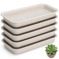 5 Packs Rectangular Plastic Plant Saucers No Holes Drip Trays for Potted Plants, Humidity Trays for Indoor Plants, Plant Saucers for Indoors, Ideal for Window Sill Plant Shelf