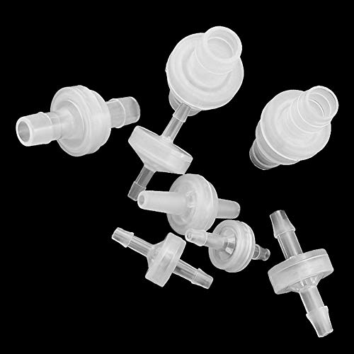 One Way Check Valve, 1/4"(6MM) Hose Barb Non Return Ozone Resistance Plastic Valve for Water Fuel Oil Air Gas (Pack of 3) - size: 1/4 Inch, style: 3 Pcs