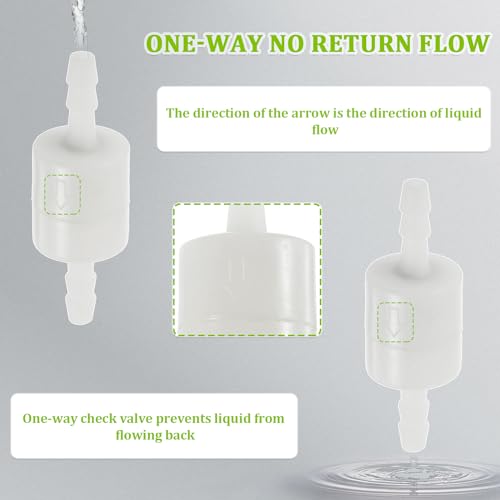 3/8" Plastic One Way Barb Hose Inline Check Valve Non Return For Fuel Oil Water Air(pack of 3pcs)