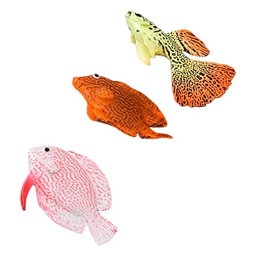 AquaVivid 7pcs Fish Tank Floating Decorations Silicone Artificial Fish Set with Suction Cups for Freshwater and Saltwater Aquarium Landscaping