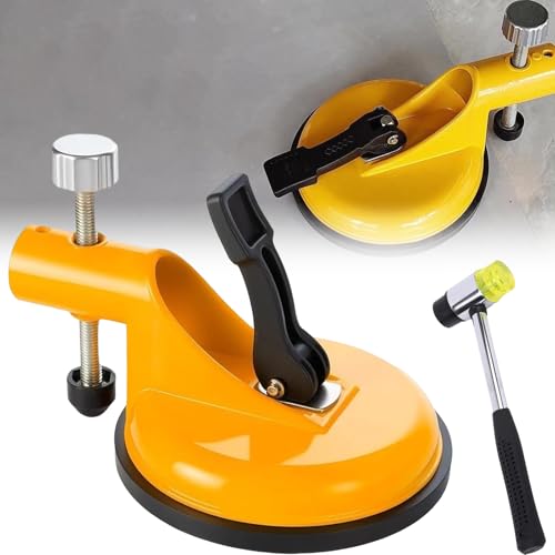 Adjustable Height Setter - Professional Countertop Leveling Tool, floor gap fixer tool, suction cup leveler for Flooring Gap Fix, Stone Slab Alignment, Repair & Seam Leveling (yellow) - color: Yellow