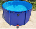 WANLIAN Pool Above Ground Canvas Fish Pond Circular Thickening Pool Large Collapsible Outdoors Tarpaulin for Koi Culture Agricultural Irrigation Water Storage Tank8.2ftx3ft/5000L/Belt Frame(2.5 * 1) - style: 2.5*1