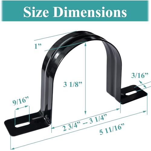 Dust Collection Hose and Pipe Holder Adjustable Hangers Bracket, Don’t Broken Like Plastic After Long Time, Durable Spray Iron, 5 PCS (Black, 2-1/2 Inch) - color: Black, size: 2-1/2 Inch