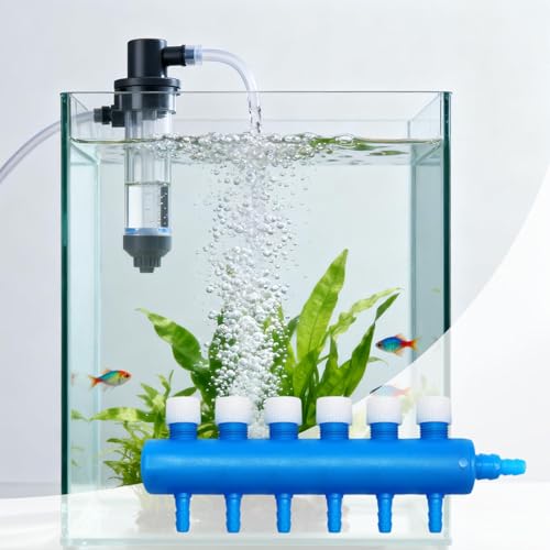 Aquarium Air Control Valve, Practical Air Pump Connector, Fish Tank Accessory, Multi-Port, 6 Way - size: 6 Way
