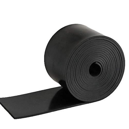 NABOWAN Solid Rubber Sheets,Strips,Rolls 1/8" (.125") Thick x 3" Wide x 120" Long, Thin Neoprene Rubber, Perfect for DIY Gasket Material, Sealing, Liner, Shield, Padding, Mat - size: 3" Wide x 120" Long, style: 1/8" (.125") Thick