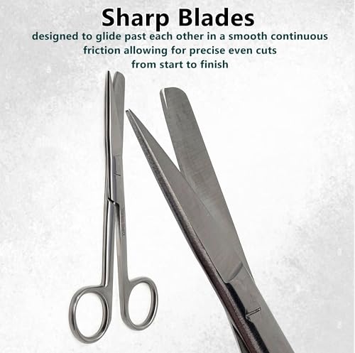 HIGH Grade PACIFATED Stainless Steel Dissecting Operating Scissors 5.5" Sharp Blunt Straight (HTI BRAND)