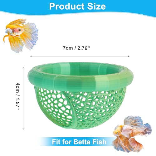 Betta Hideout Cave, Aquarium Floating Betta Hideout, Multi-Functional Betta Fish Hammock, Green - color: Green