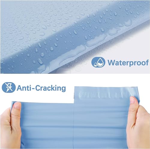 Metronic Poly Mailers 12x15.5 100 Pack, Medium Size Shipping Bags for Clothing, Strong Self-Seal Mailers Poly Bags Shipping Envelopes, Thick Mailing Bags Package Bags for Small Business, Light Blue - color: Light Blue, size: 12x15.5 100PC