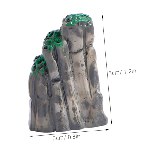 BESPORTBLE 6Pcs Mini Resin Rockery Decoration for Fish Tank Realistic Micro Landscape Statues Aquarium Decor Moss and Detailed Features