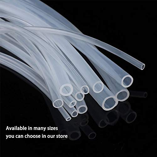 Hooshing Silicone Tubing 0.5mm ID x 2mm OD 10Ft Food Grade Flexible Pure Silicone Rubber Plastic Tube Hose for Water Pipe Home Brewing Winemaking Pump Transfer - size: 0.5mm ID x 2mm OD, style: 10 Ft/3.05M
