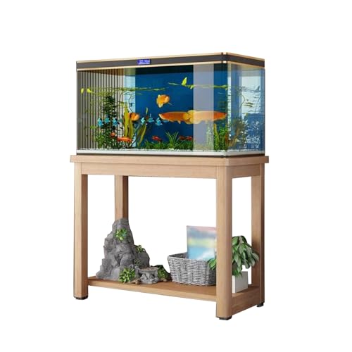 Sturdy Wood Fish Stand Cabinet for 5-40 Gallon Aquariums, Multi-Tier Plant Shelf & Reptile Rack, Home Storage Solution for Tanks and Terrariums - color: A, size: 60x40cm(23 5/8"x15 3/4")