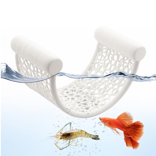 White Betta Fish Hammock,Betta Fish Tank Accessories Decorations,Safe Floating Aquarium Rest Ledge for Bettas,Nano Fishs,Small Fish Shrimp (White) - color: Jade White