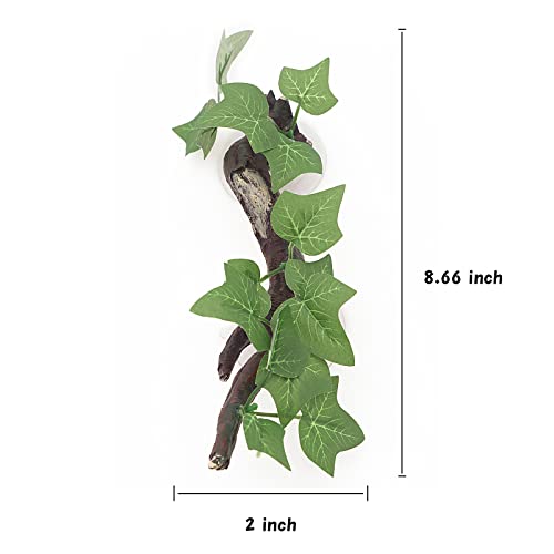 AQUA KT Reptile Corner Branch Terrarium Plant Decoration with Suction Cup for Amphibian Lizard Snake Climbing - color: Climbing Branch
